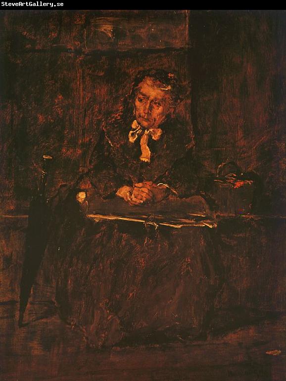 Mihaly Munkacsy Seated Old Woman